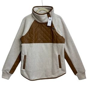 ABERCROMBIE AND FITCH Asymmetrical‎ Snap-up Fleece, Size SMALL